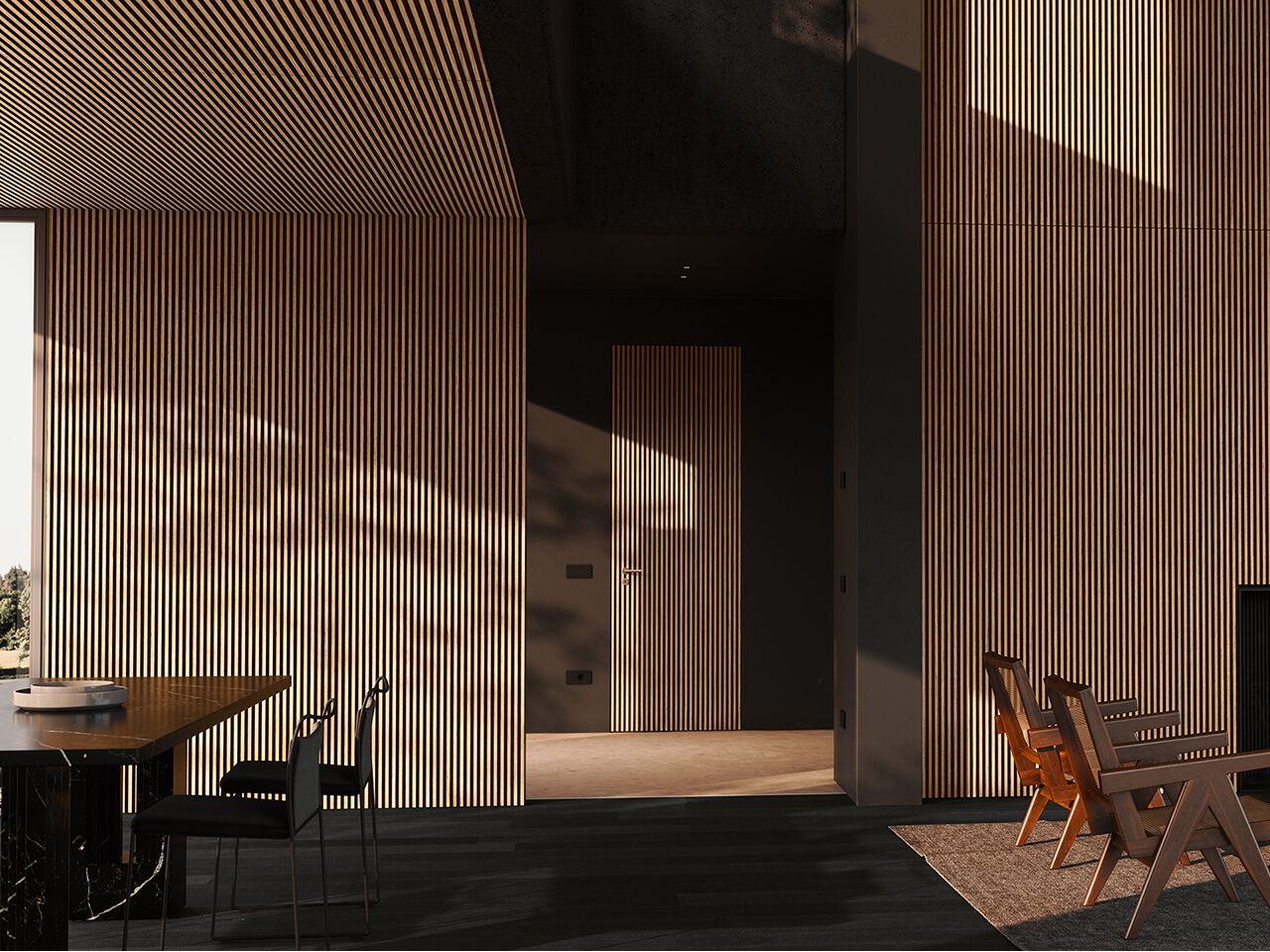 Облицовка / обшивка из предварительно сложенного дерева Corà PLISSÈ ARCH-00049848