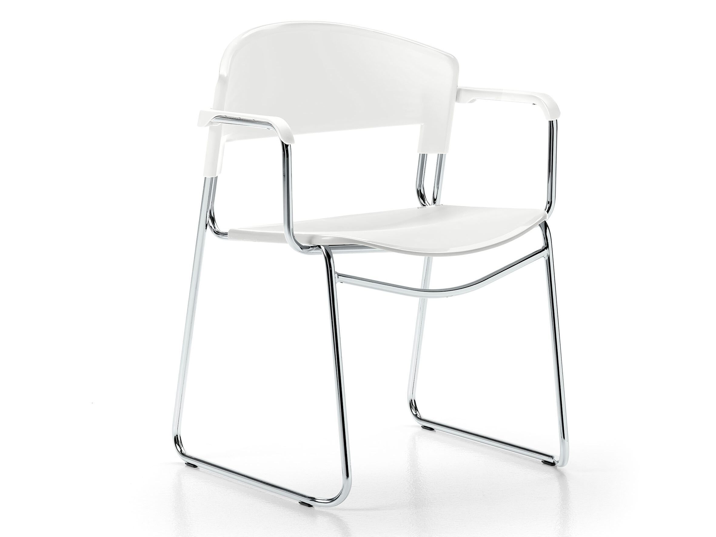 Штабелируемое кресло с подлокотниками из Biogreen® и стали BBB AGAIN ARCH-00033250 - Вид №2