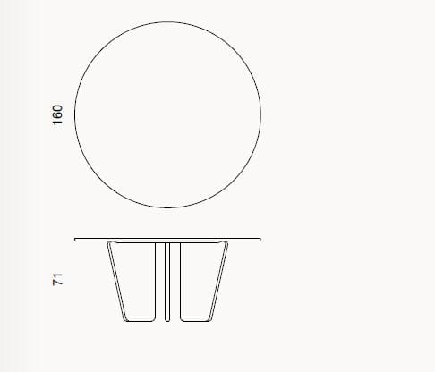 Круглый стол из мрамора и кожи Kreoo QUEEN ARCH-00033129 - Вид №4