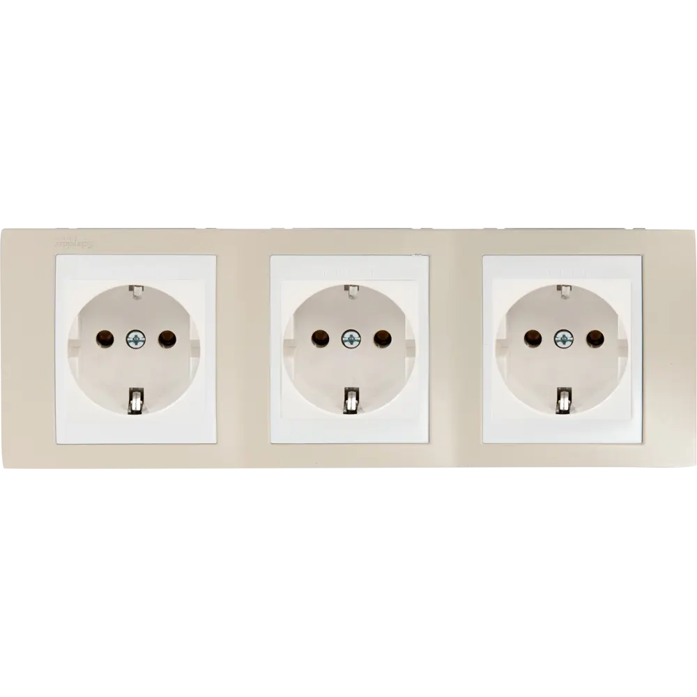 Рамка для розеток и выключателей Systeme Electric Unica 3 поста, цвет песчаный/белый STLM-2030140 - Вид №2