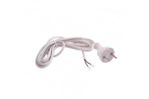 15875564 Электрический соединительный шнур для настольной лампы 2,2м, 120Вт, белый, тип V-1 96011 СИБРТЕХ