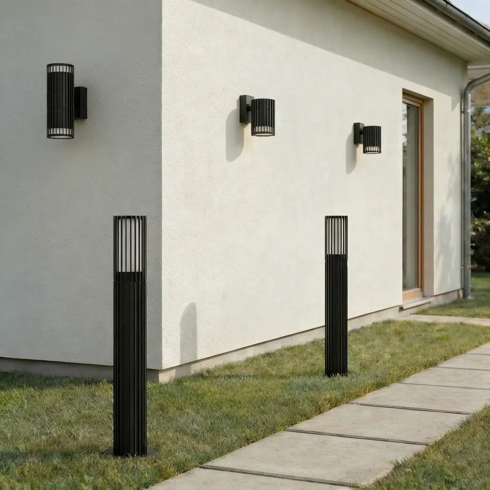 Фонарный столб без источника света Kreaforta Bacoor 50 см цвет черный STLM-2087683 - Вид №7