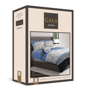 Комплект постельного белья Ринальди 739897, двуспальный, поплин цвет разноцветный GALA