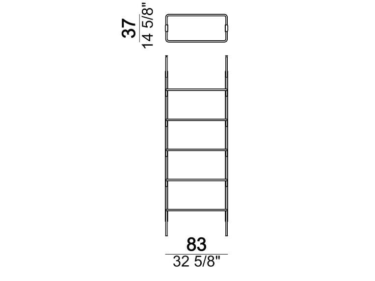 Книжный шкаф из стекла и металла Arketipo ROXANNE ARCH-00090993 - Вид №4