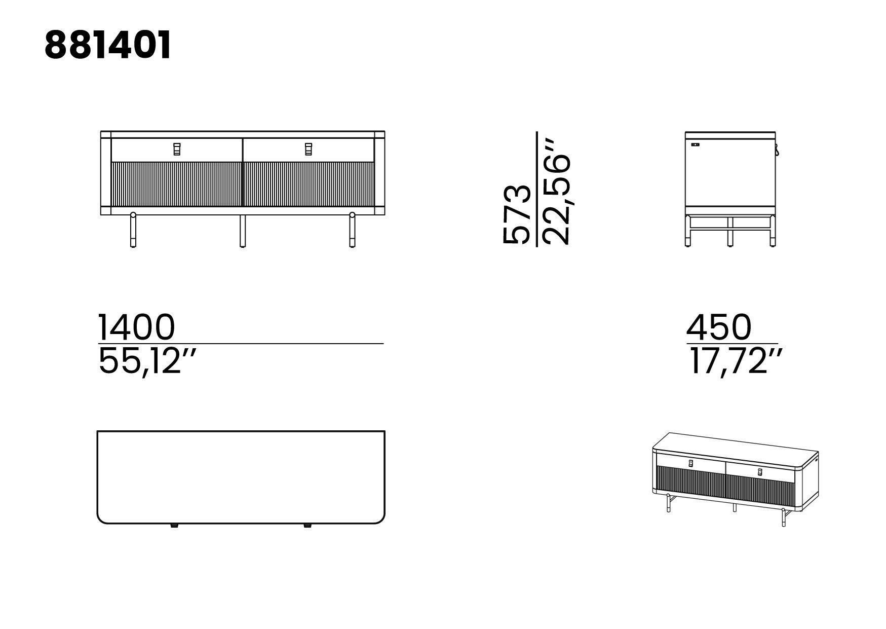 ТВ шкаф из массива дерева animovel Fidji ARCH-00035038 - Вид №3