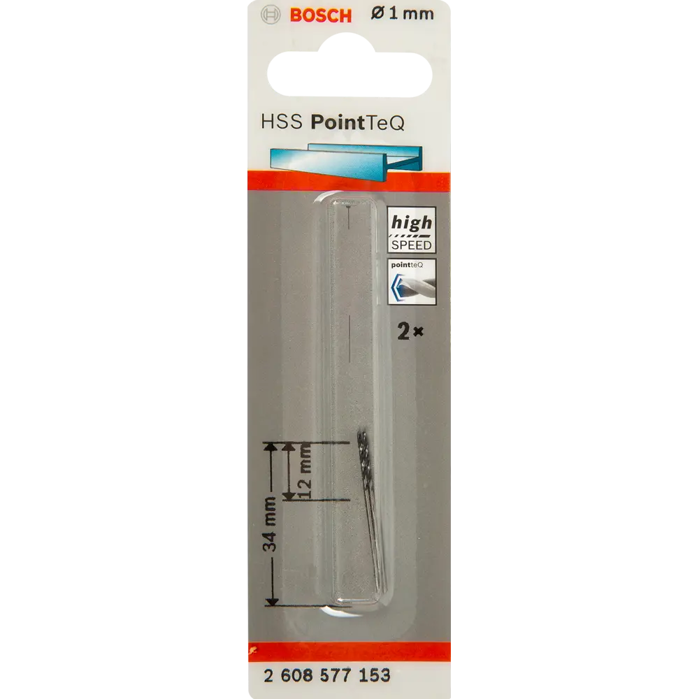 Сверло по металлу Bosch PointTeQ 1x34 мм, 2 шт BOSCH PROFESSIONAL STLM-2093269 - Вид №5