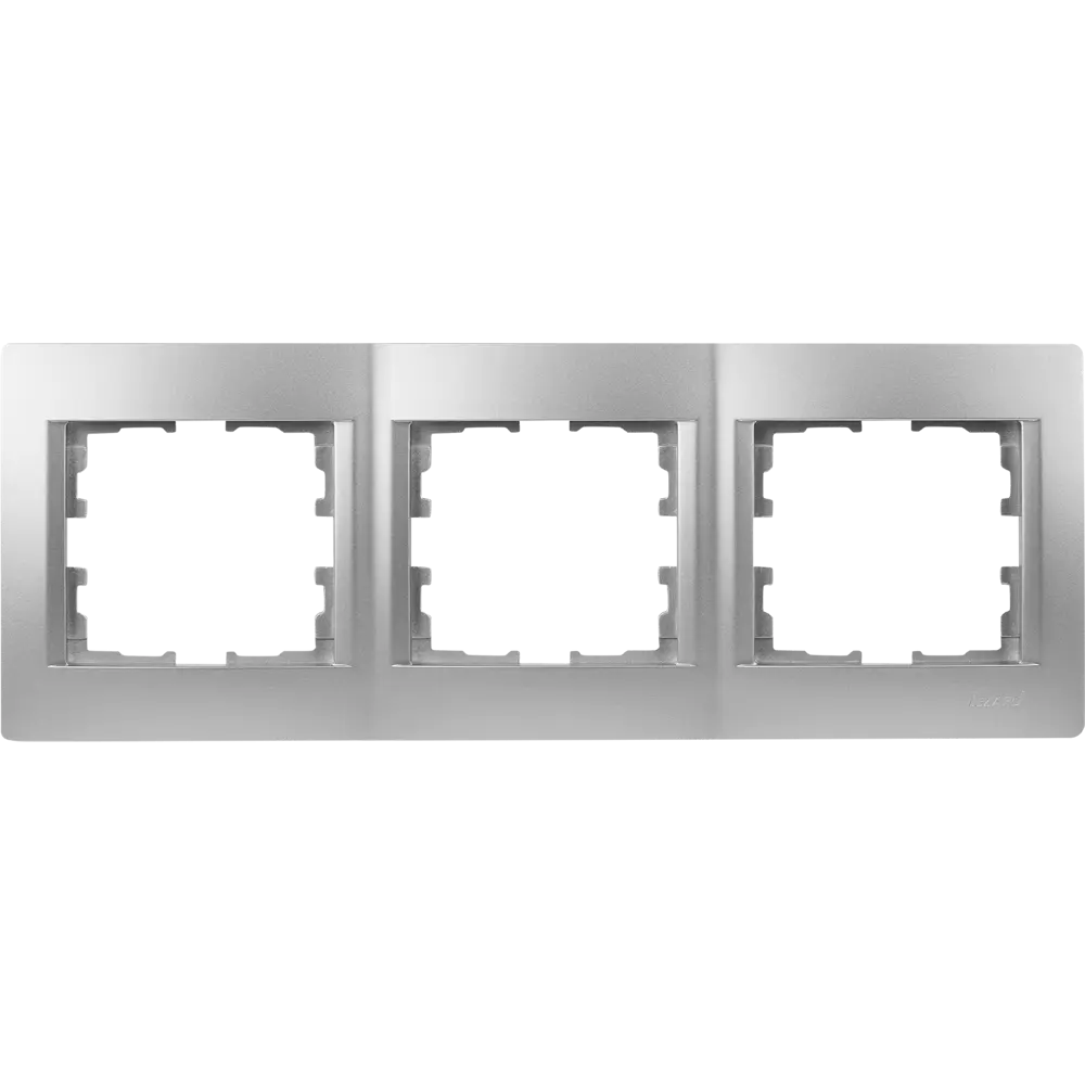 Рамка для розеток и выключателей Lezard Karina 3 поста вертикальная цвет матовый серый STLM-2159174