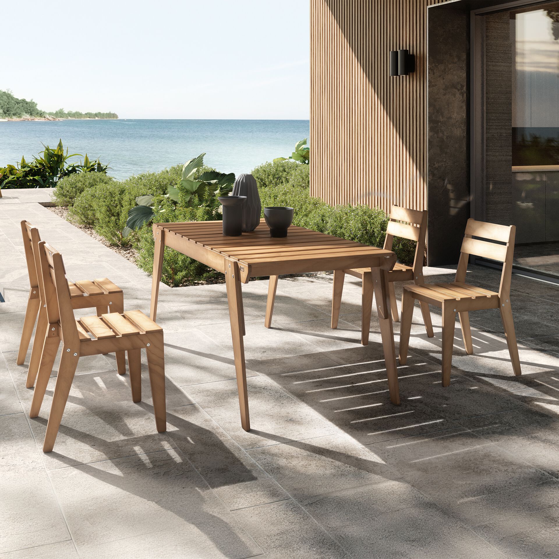 Прямоугольный садовый стол из тикового дерева Mobili Fiver Елена ARCH-00065787 - Вид №6