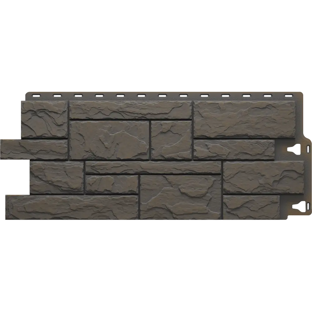 Фасадная панель Docke Камень крупный 930x406 мм тёмно-коричневый 0.38 м² DÖCKE Сланец STLM-2178795