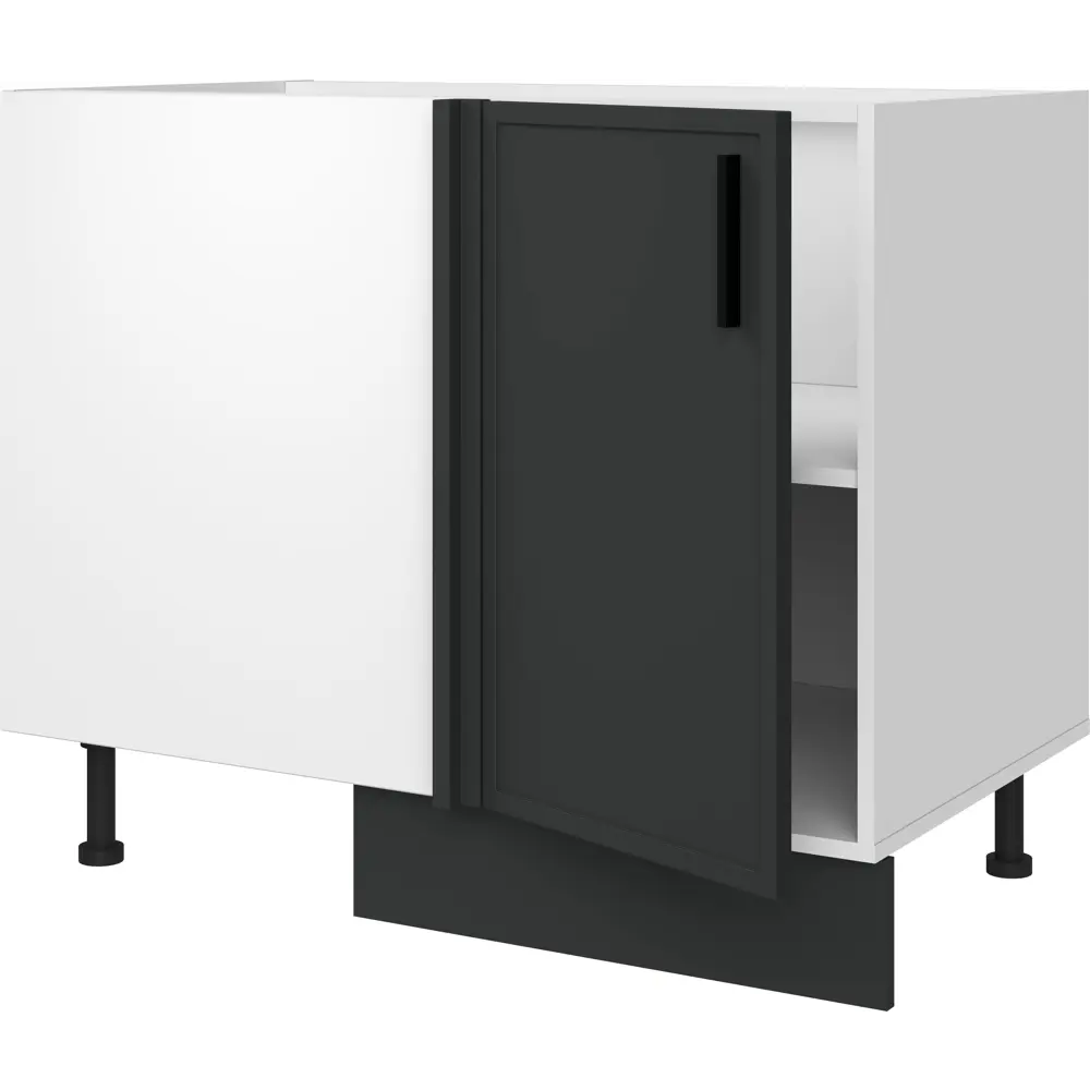 Кухонный шкаф напольный угловой Неро Delinia 100x82.5x58 см МДФ цвет графит STLM-2096374 - Вид №2