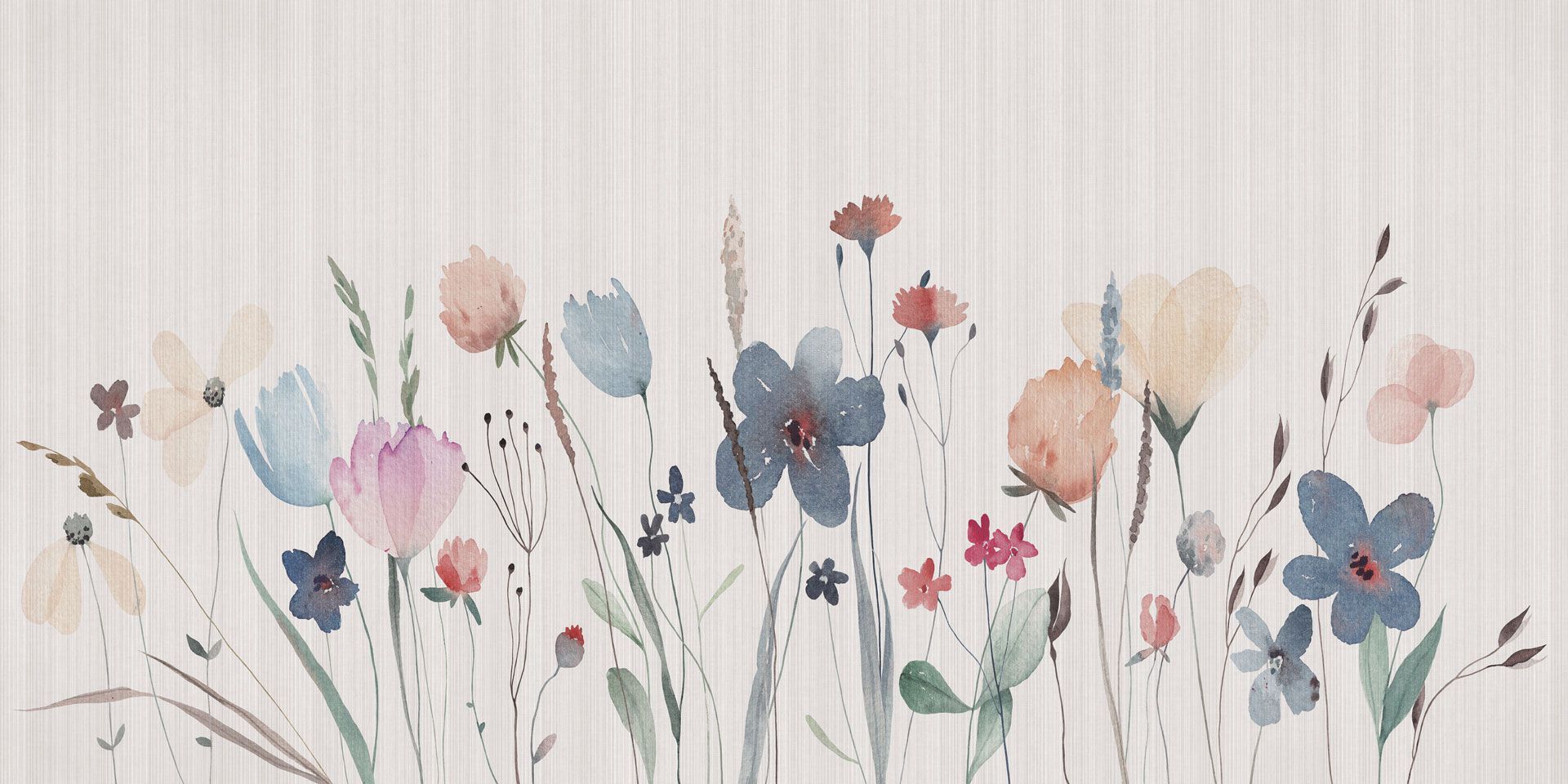 Детские панорамные обои с цветочными мотивами Rimura 2025 ARCH-00129616 - Вид №1