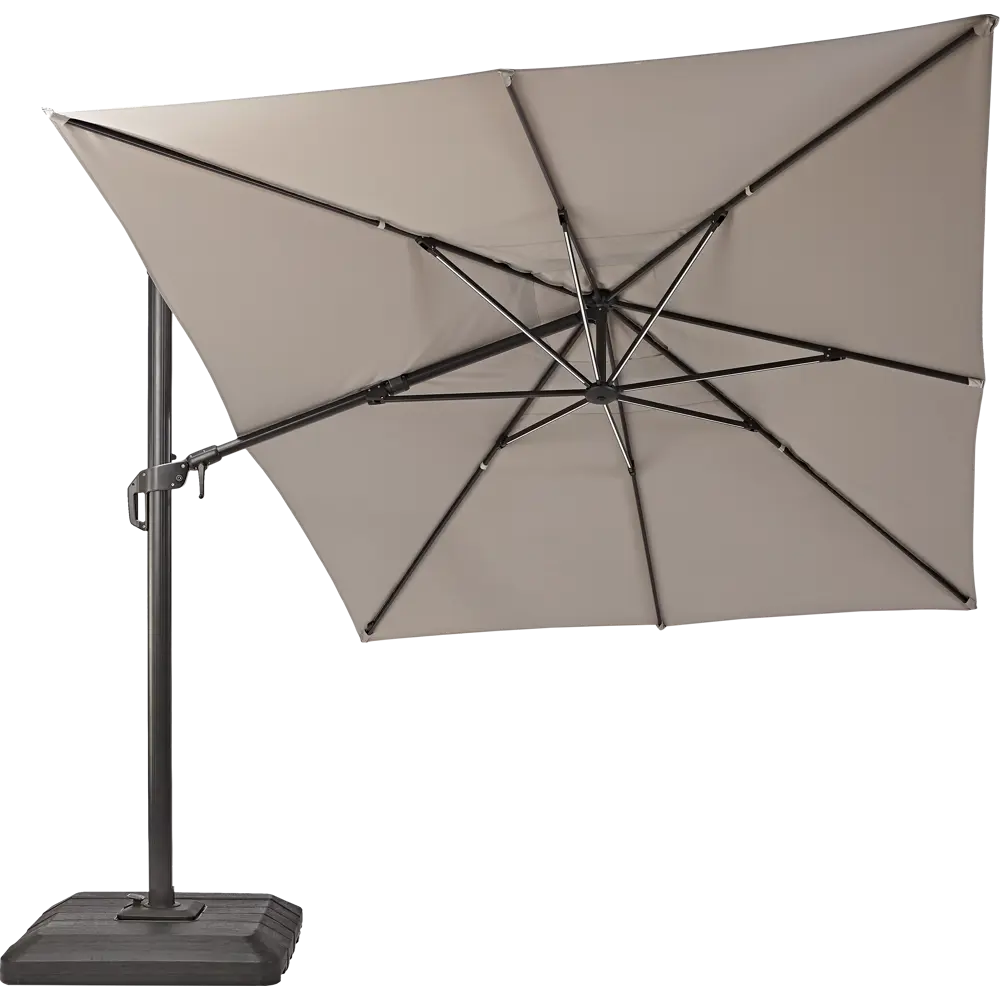 Зонт садовый Naterial Sonora 2.8х3.9 м бежевый с подставкой STLM-2005796 - Вид №8