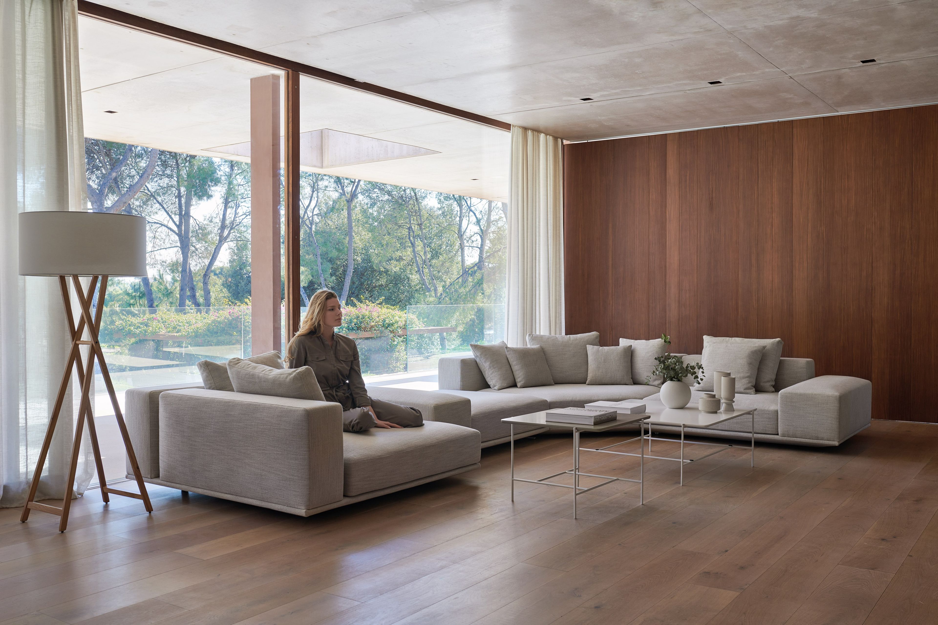 Угловой диван из ткани Lebom LARGE ARCH-00118387 - Вид №2