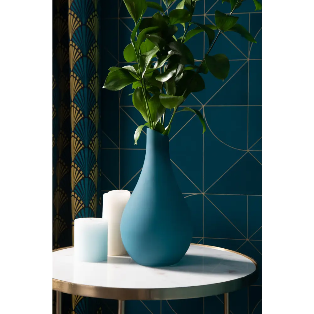 Ваза «Свобода» 2 стекло цвет серо-синий матовый 22см Santreyd STLM-2025134 - Вид №2