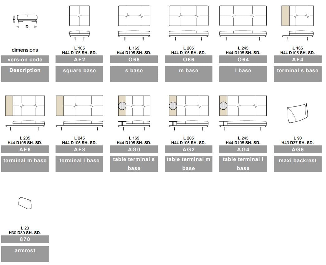 Угловой диван из ткани Calia Italia Superior ARCH-00082470 - Вид №8