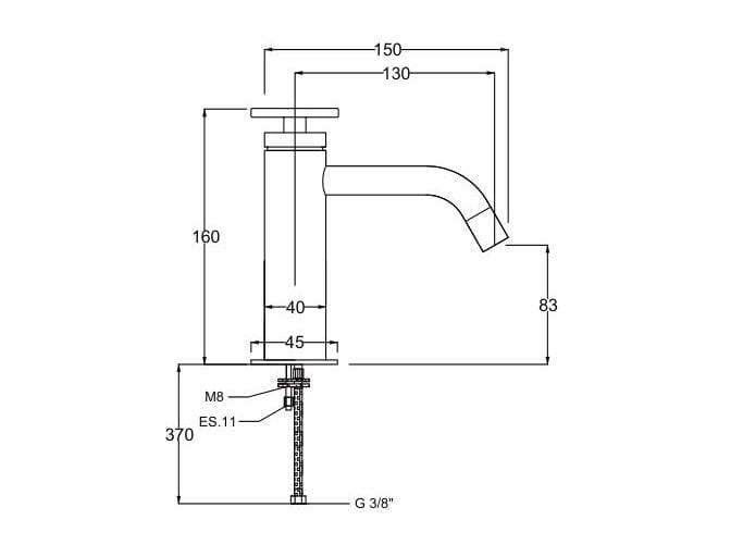 Латунный однорычажный смеситель для биде QD Magistro Lab Flora ARCH-00042698 - Вид №2