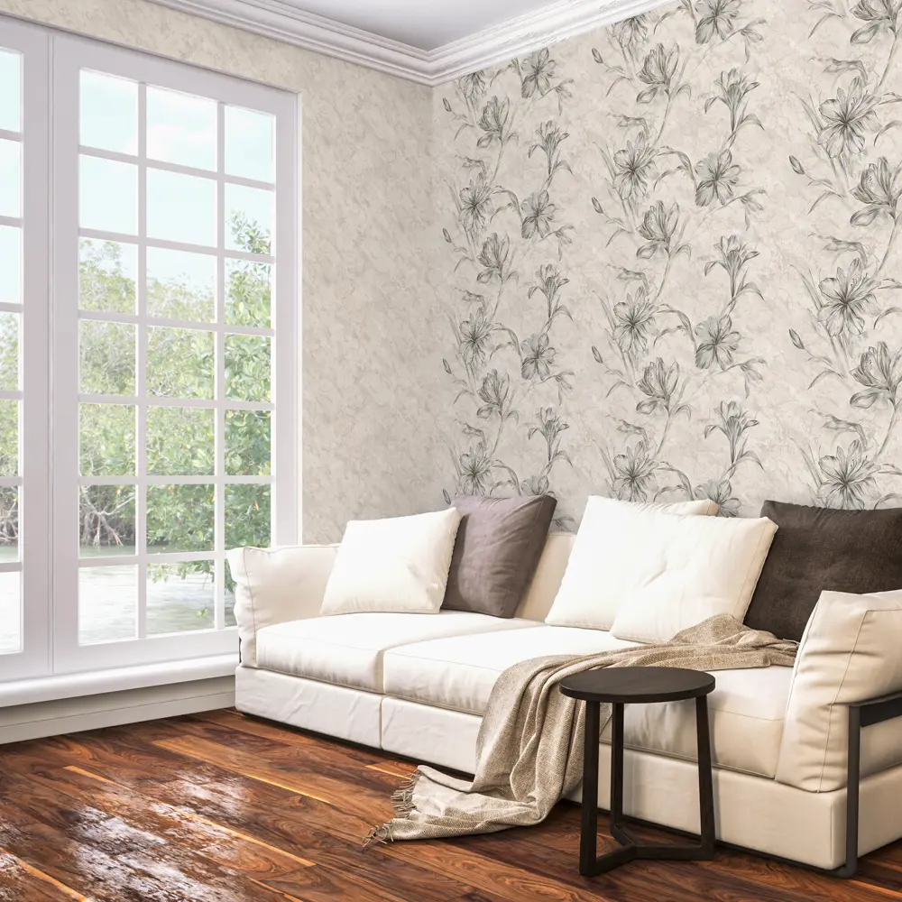 Обои флизелиновые Victoria Stenova Lili бежевые 1.06 м VS 281116 STLM-2116400 - Вид №3