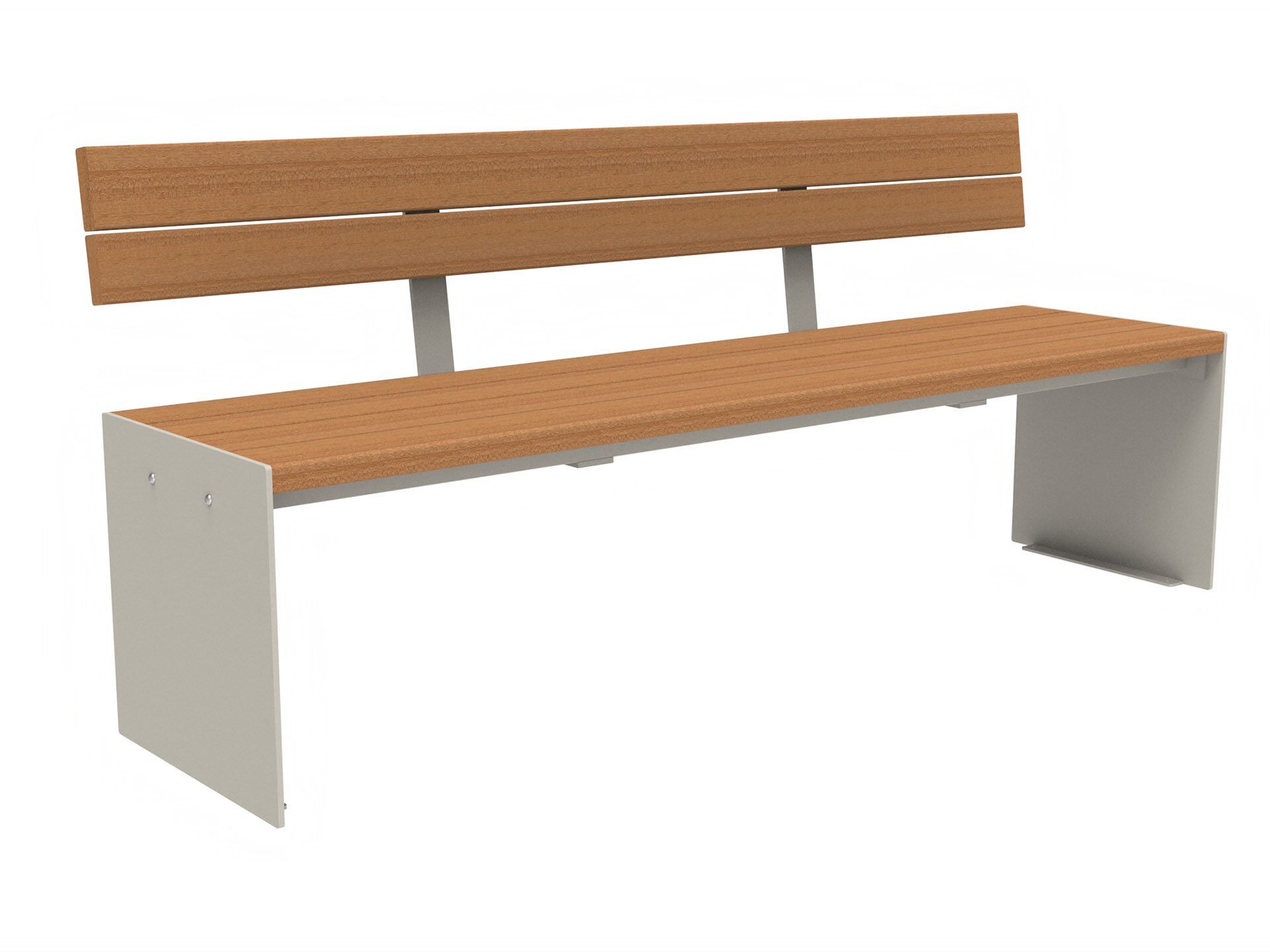 Скамья из окуме со спинкой Lazzari Recto ARCH-00077399 - Вид №14