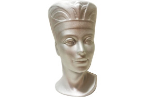 19827268 Кашпо Голова Нефертити серебро 10001266 Котовская керамика