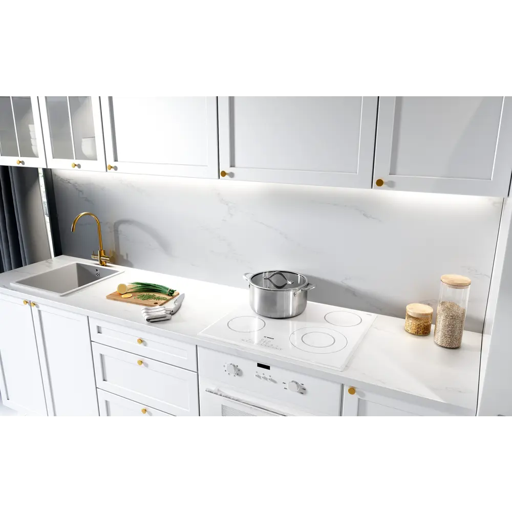Столешница Молекуль 120x60x2 см искусственный камень цвет белый 84168276 STLM-2014695 Santreyd - Вид №6