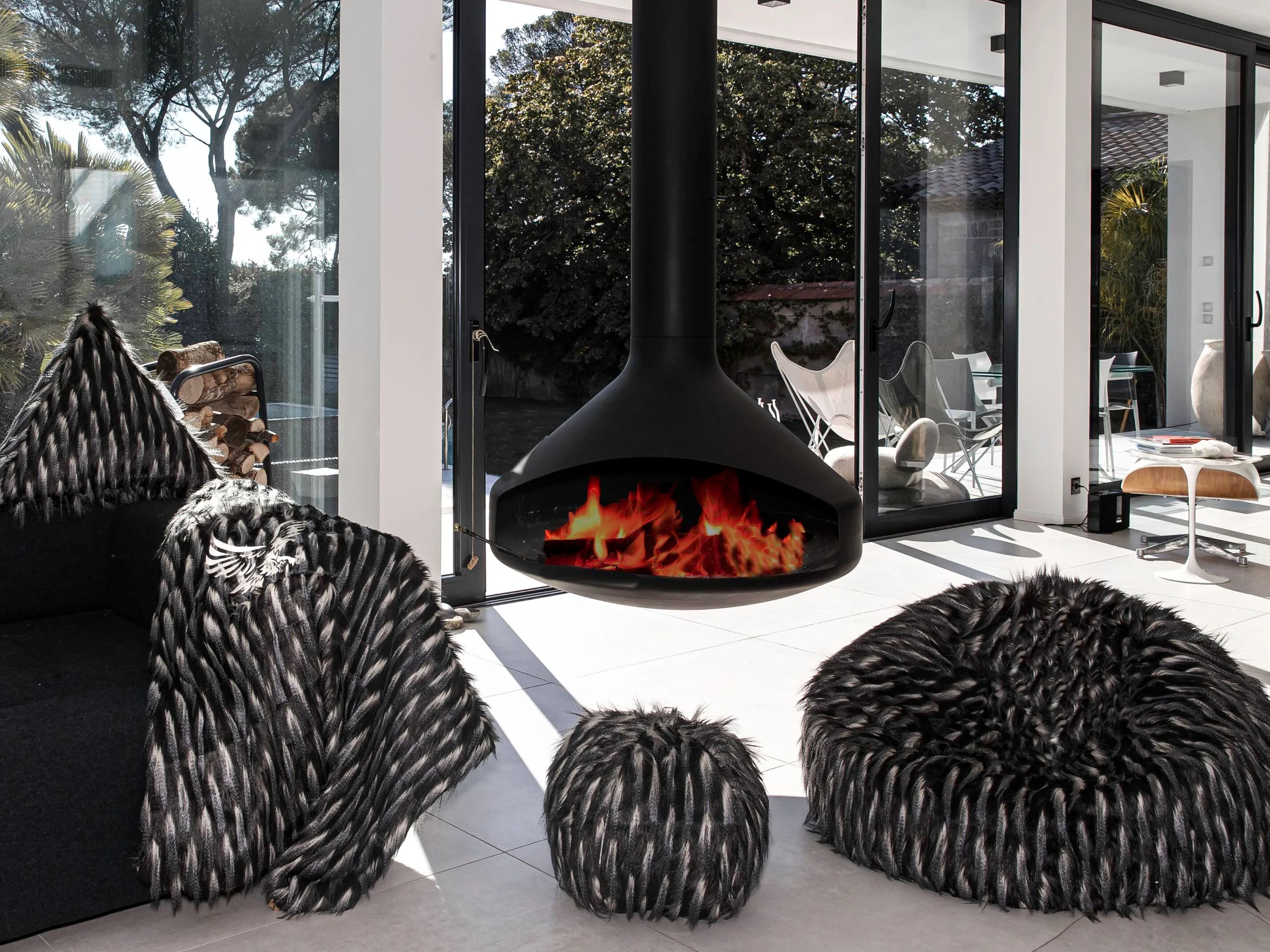 Ручной вышитый плед из искусственного меха MX HOME Megeve ARCH-00102384 - Вид №3