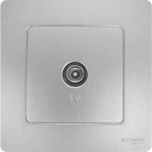 Коннектор ТВ встраиваемый Systeme Electric Blanca цвет алюминий 86728863 STLM-2194194