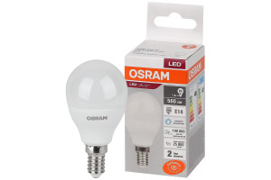18134905 Светодиодная лампа LED Value, P, E14, 560Лм, 7Вт, замена 60Вт, 6500К, холодный белый свет 4058075579682 Osram