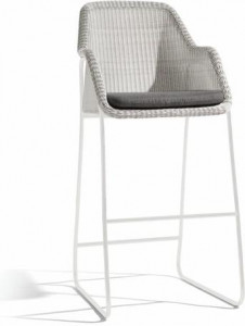 MNST129 Барный стул белый шнур 2мм с оттенком белого Manutti Mood