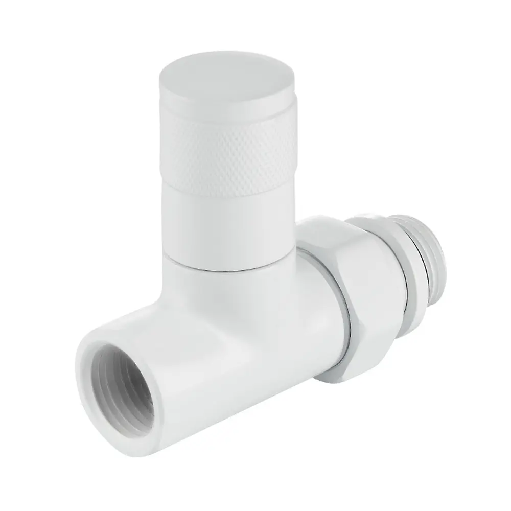 Набор вентилей для радиатора Royal Thermo Piano 1/2" прямой цвет белый STLM-2195871 - Вид №4