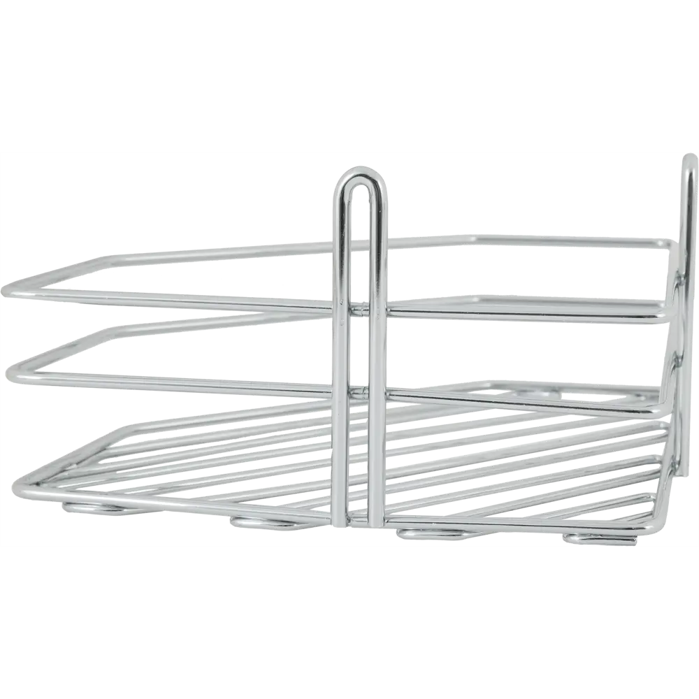 Полка для ванной комнаты угловая 19x19x10 см цвет хром Santreyd Угловые хромированные STLM-2140107 - Вид №1