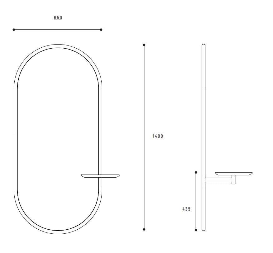 Овальное настенное зеркало в рамке SP01 Мишель ARCH-00100077 - Вид №7