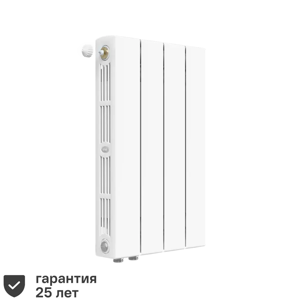 Радиатор секционный Rifar Supremo VL 500/90 4 секции нижнее левое подключение биметалл белый STLM-2112601