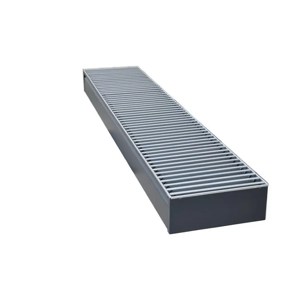 Внутрипольный конвектор КЗТО Бриз 1100x300x120 мм боковое подключение 2 теплообменника с решеткой Отсутствует STLM-2069922 - Вид №2