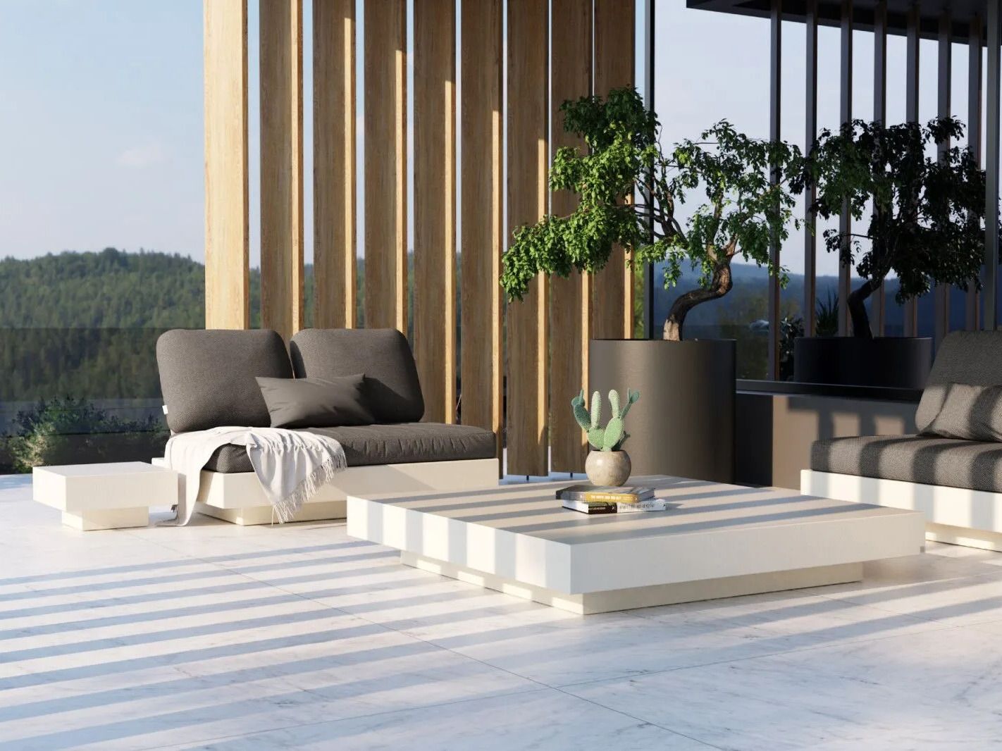 Садовый диван из стекловолокна и Sunbrella® GANSK ARCH-00105672 - Вид №4