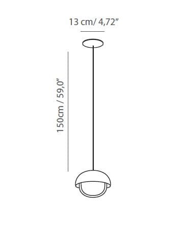 Подвесной светильник из металла и боросиликатного стекла Tooy ARCH-00093140 - Вид №3
