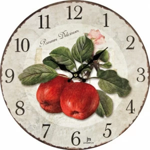 Часы кварцевые с рисунком 33,5 см бежево-красные Lowell LOWELL  00-3873038 Бежевый;красный