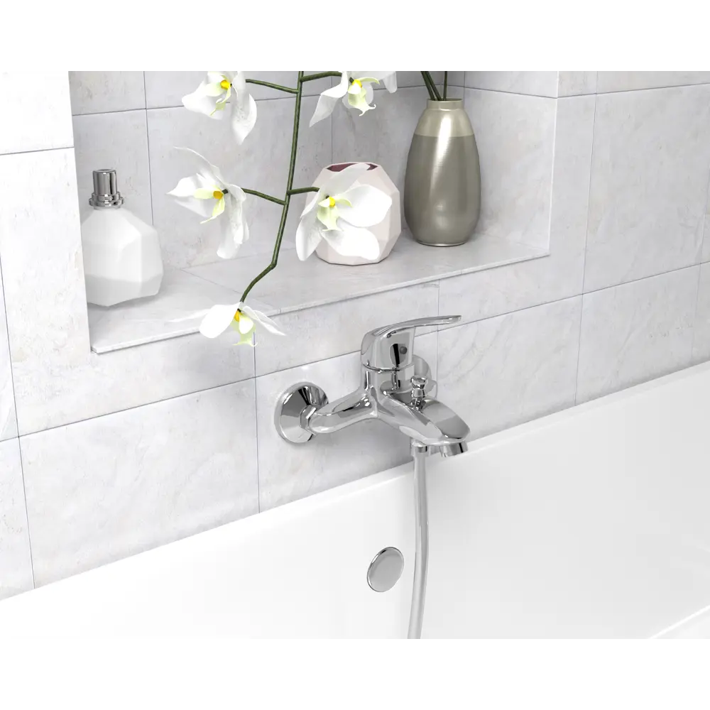 Смеситель для ванны Paini Trento однорычажный цвет хром STLM-2126294 - Вид №4