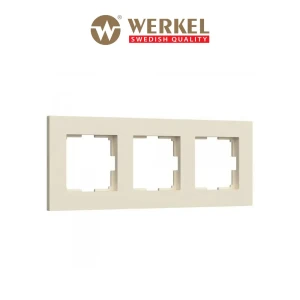 91476486 Рамка для розеток и выключателей Werkel Slab W0032962 3 поста цвет айвори матовый 91476486 Рамка для розеток и выключателей Werkel Slab W0032962 3 поста цвет айвори матовый