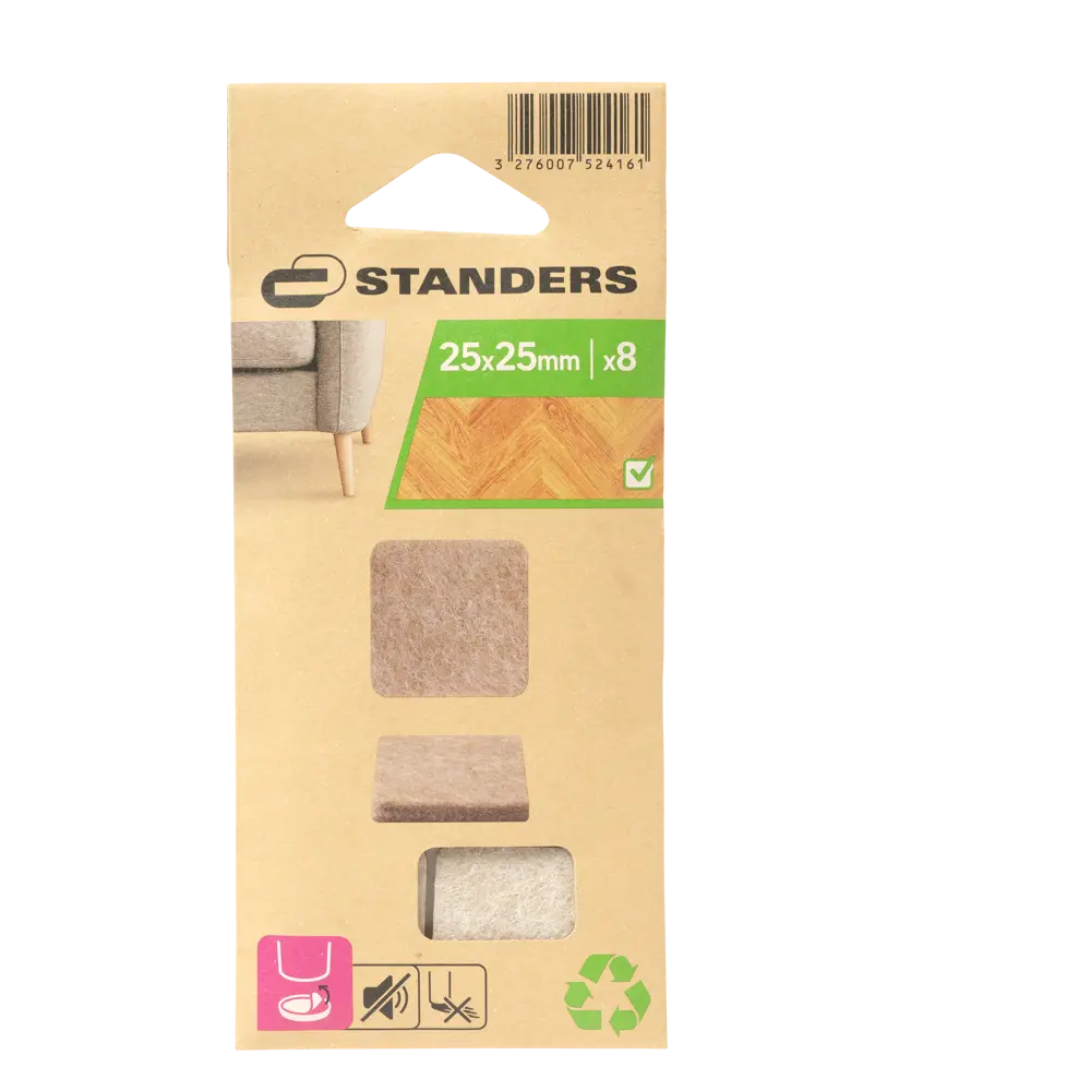 Лист фетра Standers 25x25 мм, 8 шт STLM-2122772 - Вид №1