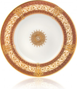 10585594 Haviland Тарелка десертная 16см "Салон Мюрат" (вишневый, золотой декор) Фарфор, Керамика