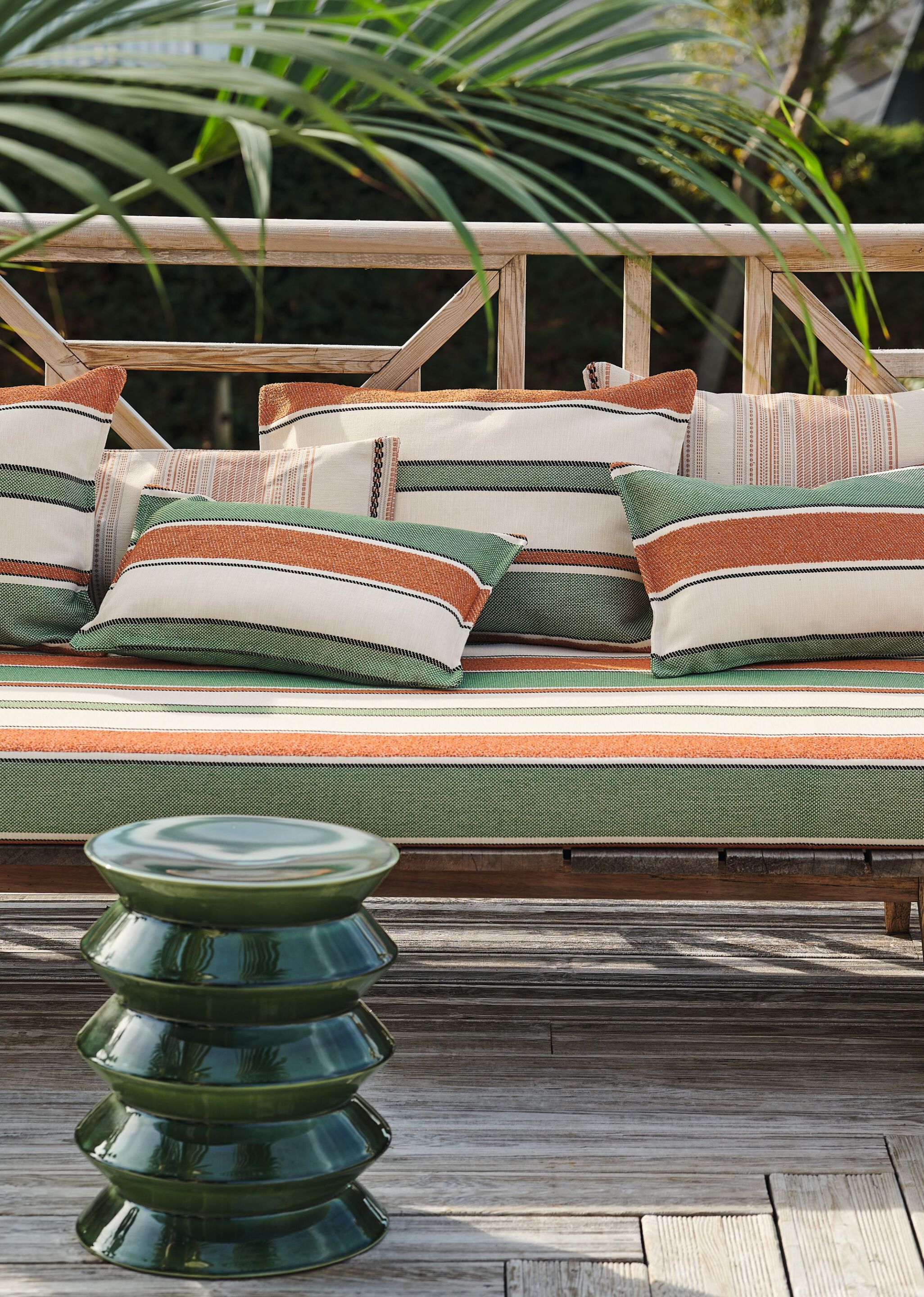 Бархатная полосатая ткань Casamance Point de Vue ARCH-00085594 - Вид №4