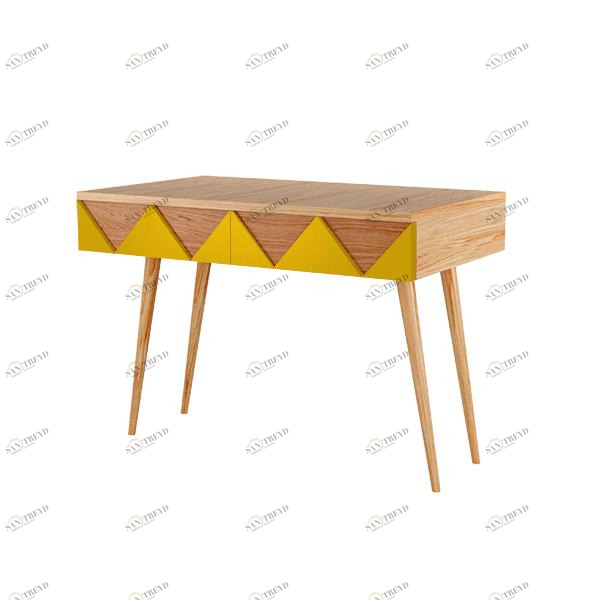 Консоль с ящиками деревянная желтая Woo Desk WOODI  00-3966062 Бежевый;желтый 