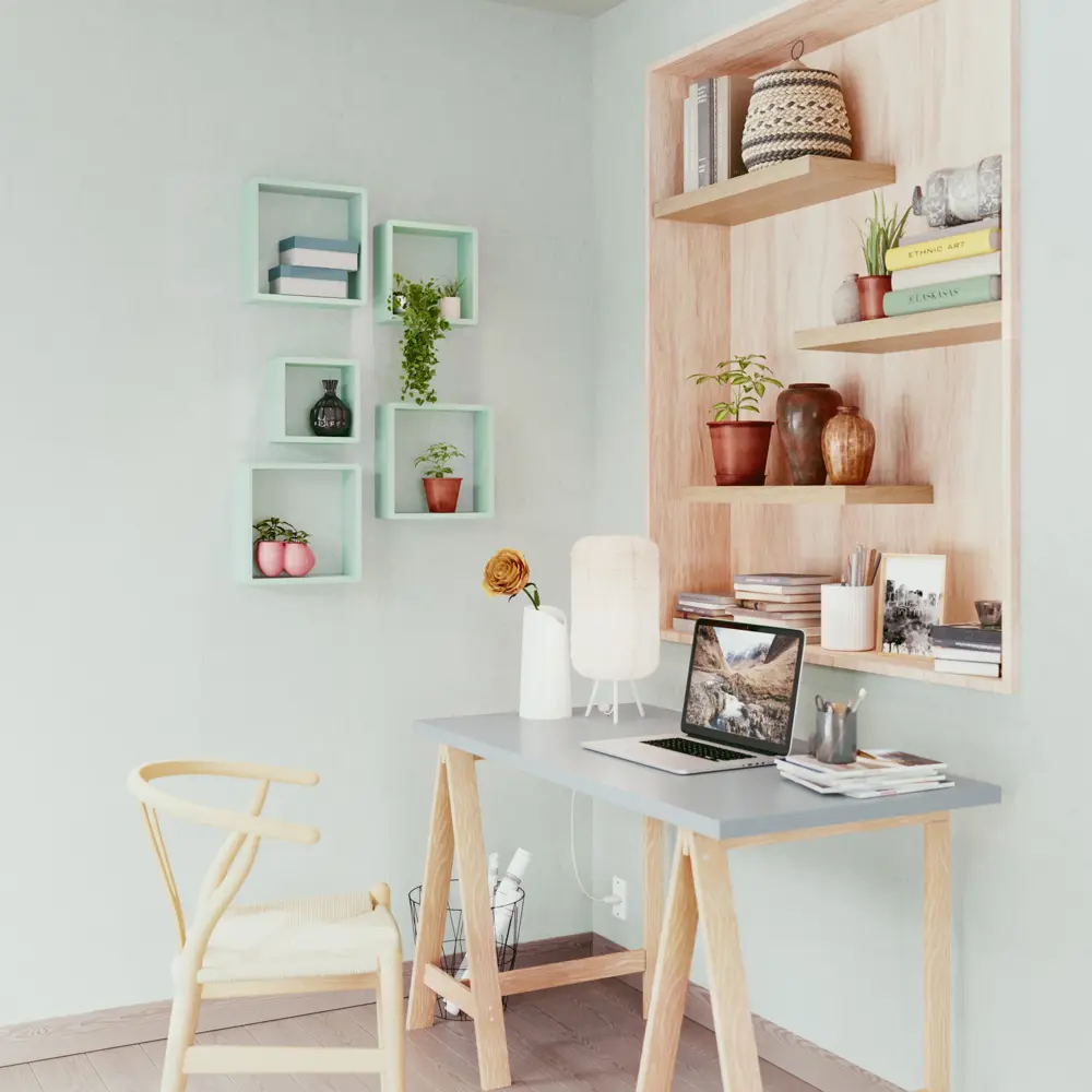 Набор полок Spaceo из эвкалипта 3 размера, зеленый 82877487 STLM-1094921 - Вид №9