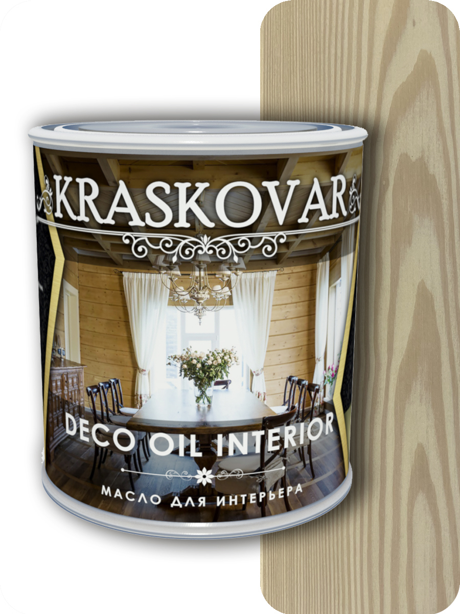 90234445 Масло для интерьера Deco Oil Interior Белый 0.75 л STLM-0142595 KRASKOVAR