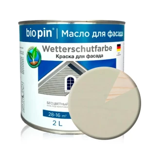 Краска-масло для наружных работ Biopin цвет белый 2 л