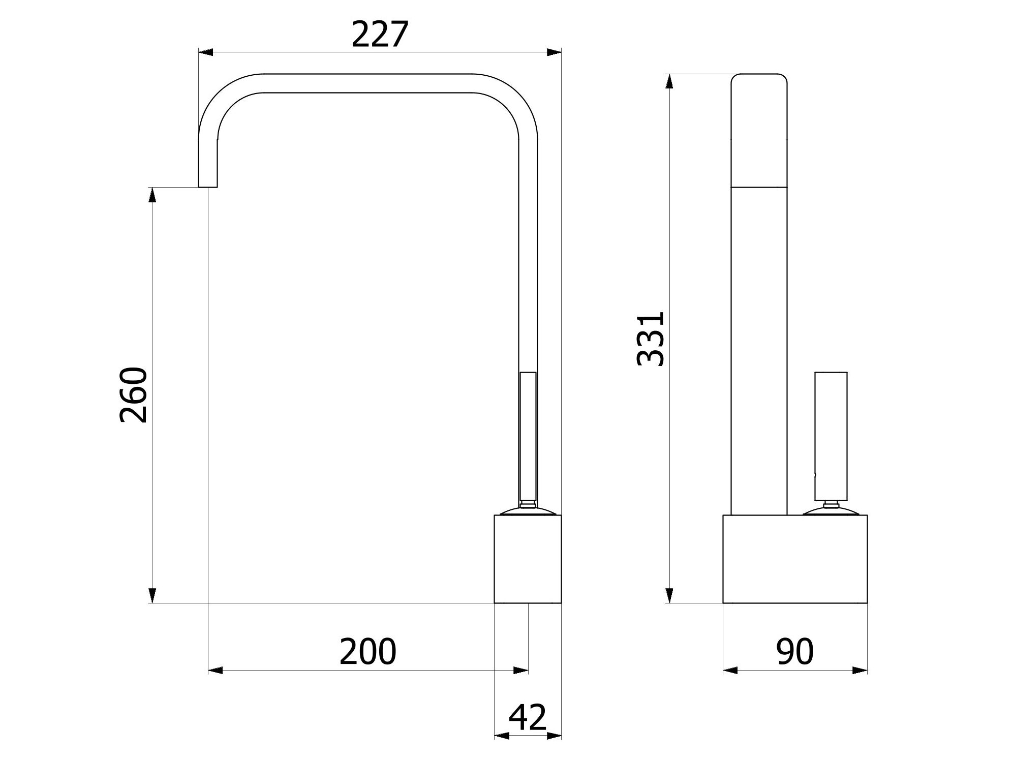 Высокий однорычажный смеситель для раковины IB Superbox ARCH-00031039 - Вид №3