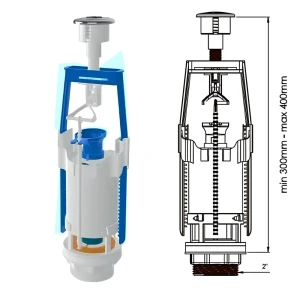 92068538 Сливной механизм для бачка унитаза Aquanova PL4806 ABS-пластик STLM-1345305