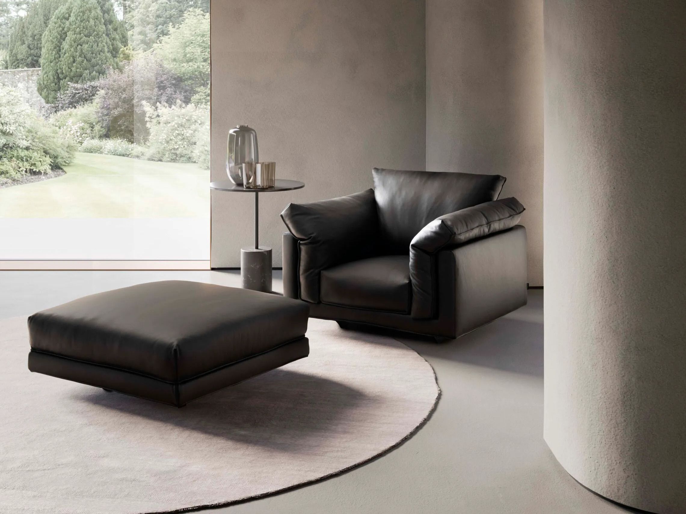 Кожаный пуф VALENTINI Charles ARCH-00119256 - Вид №1