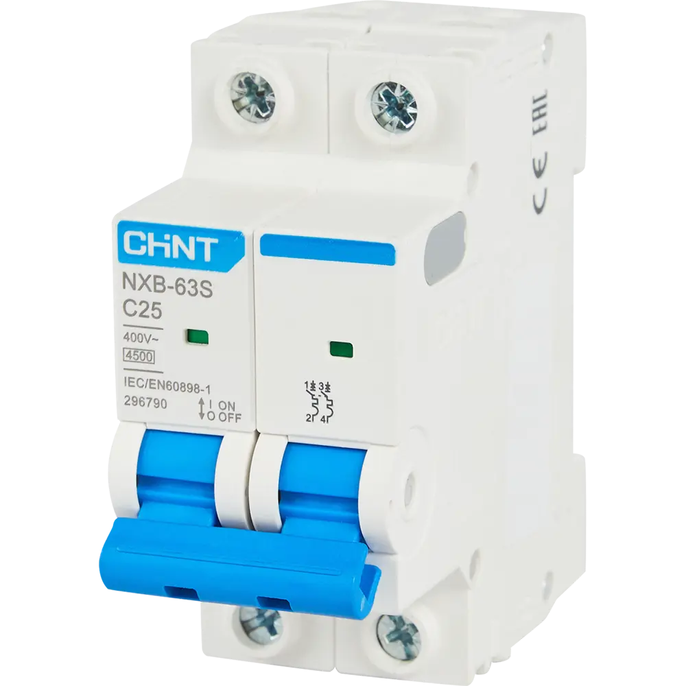 Автоматический выключатель CHINT NXB-63S 2P C25 А 4.5 кА STLM-2146534 - Вид №1