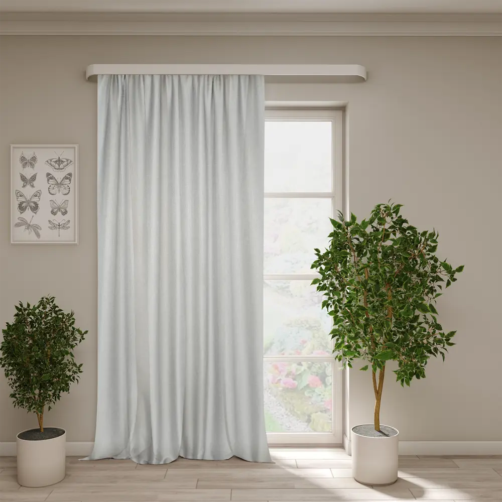 Штора Melange на ленте 200x280 см в серебристом оттенке 89422764 Santreyd STLM-1584460